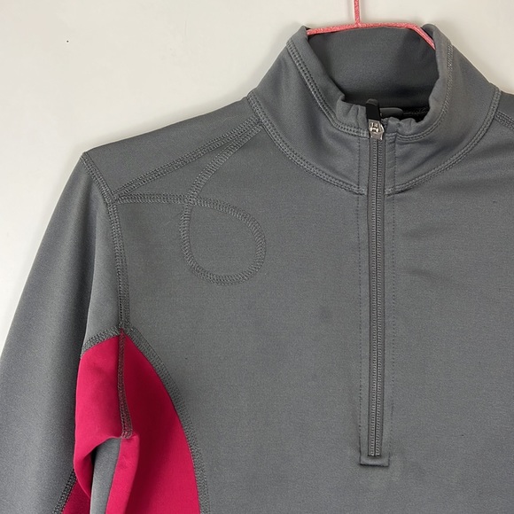 GoLite pullover Sweatshirt jacket with 1/2 zip in gray and maroon XS - Picture 2 of 9